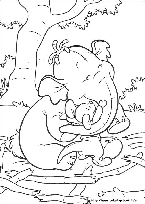 Pooh Heffalump coloring picture